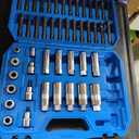 50PCS Suspension Shock Absorber Strut Nut Removal Tool Socket Set, 1/2 inch Steering Hub Shock Absorber Ratchet and Wrench Set, Shock Strut Installation Removal Tool Kit for All Vehicles