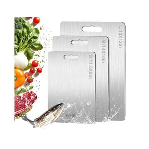 Titanium Cutting Board Set of 3,100% Pure Titanium Cutting Boards for Kitchen, 2025 New Double Sided Food-Grade Chopping Board for Cutting Meat Vegetable Fruit