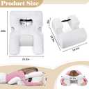 Face Down Pillow After BBL or Eye Surgery, Home Massage Pillows Face Down Chair for Sleeping & Stomach Sleeper, Soft BBL Adjustable Prone Massage Pillows with Removable Cover