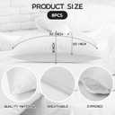 Macarrie 8 Pcs Queen Size Pillows for Sleeping Standard Size Bed Hotel Pillows Bulk for Stomach, Back and Side Sleepers Machine Washable (30 x 20 Inches)