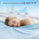 EMME Breathable Cooling Blankets for Hot Sleepers, Summer Blanket Twin/Full Size for Bed, Thin Light Throw Blanket for Couch Sofa, Double-Sided Keep Body Cool, Cold Blankets Night Sweats Blue