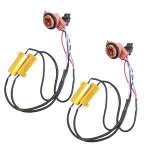 2Pack 3157 4157 Led Resistor Load Resistors Led Turn Signal, 50W 6 Ohm 3157 Load Resistor Plug and Play Switchback Led Hyper Flash Resistor for Led Turn Signals 3157a Hyper Flash Fix