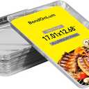 Aluminum Foil Pans, Disposable Trays,1/2 Size Sheet Cookie Cake Pan,17x13(20 Pack),Rimmed Baking Sheet for Frying, Grilling, or Baking Dishes