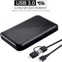 1TB Ultra Slim Portable External Hard Drive USB 3.0 HDD Storage for PC, Mac, Laptop, PS4, Xbox one