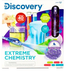 Discovery Extreme Chemistry STEM Science Kit, At-Home STEM Kits For Kids, Chemistry Experiments, Chemistry Activities for Birthday Parties, Sleepovers, Science Set For Kids Ages 8, 9, 10