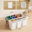Trivon 17 QT Plastic Storage Bins Clear Storage Box with Lids Multipurpose Stackable Storage Containers for Organizing Tool, Craft, Crayon Clear Storage Bins with Lids