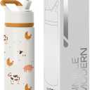 Simple Modern Kids Summit Water Bottle with Straw Lid | 18oz Stainless Steel Cup Insulated Tumbler for Toddlers, School | Farm Animals