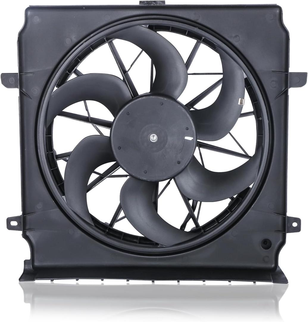 A/C Condenser Radiator Cooling Fan Assembly 55037692AB CH3115143 Compatible with 2004 2005 2006 2007 Jeep Liberty Pickup Truck