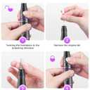 Electric Nail Drill Professional Kit: 45,000 RPM USB Rechargeable Efile Nail Drill Nail File with 12 Bits for Polishing Gel/Acrylic Nails- Portable Manicure Tool Set for Salon/Home-Black