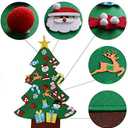 Tbrand DIY Felt Christmas Tree Gifts for Christmas Decorations Wall Hanging Christmas Tree Decorations with 26pcs Detachable Ornaments Kids Xmas Gifts Christmas