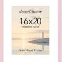 DecorUhome Solid Wood 16x20 Picture FrameFits 11x14 Photo with Mat