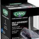 3 x CURAD IRONMAN Self-Adherent Athletic Wrap, Official IRONMAN Medical Supplier, Black, 3 inches x 5 yards, Compression Support for Sports Injuries, Joint Stability, and Muscle Recovery (1 Count (Pack of 1))