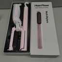 Airflow Curling Iron, Straightener & Flat Iron Combo, Red Light Hair Care, 3-in-1 Hair Styler with Interchangeable Attachments – 300M Negative Ions, Gift for Women, Pink