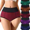 Womens Cotton Mid High Waisted Underwear Comfort Panties 5 Pack Briefs XXL