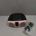 PROSCAN SRCD243 Portable CD Player with AM/FM Radio, Boombox (Pink)