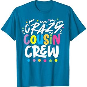 The Crazy Cousin Crew Unisex-Kids T-Shirt, Black, Small, Short Sleeve Small