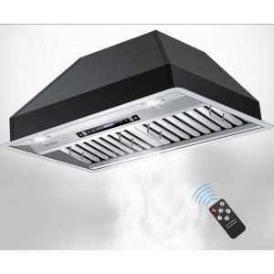 MCBON Range Hood Insert 30 Inch, 960 CFM Vent Hood Insert with Remote, 4 Speed Touch Insert Range Hood, Gesture Sensing Hood Vent Insert, with Timer, Stainless Steel, Adjustable LED Lights, AE88-30-B MCBON Range Hood Insert 30 Inch, 960 CFM Vent Hood Insert with Remote, 4 Speed Touch Insert Range Hood, Gesture Sensing Hood Vent Insert, with Timer, Stainless Steel, Adjustable LED Lights, AE88-30-B