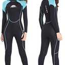 XUKER Women Men Wetsuit 2mm 3mm, Neoprene Wet Suits Front/Back Zip in Cold Water Full Body Dive Suit for Water Sports M