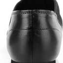 Keemi Black Jazz Shoes for Woman, Leather Dance Shoes for Women Men Unisex Adults,Non-Slip Women's Dancing Shoe, Size 9.5W