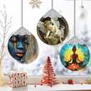 3" Stained Glass Christmas Decoration, Christmas Ornaments, Heirloom Keepsake, Gift Exchange, Gift Idea, Bauble Present - Little Angel