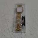 MioHHR Solid Stainless Steel Band Compatible with Apple Watch 46mm (Series 11 10), Metal Strap with Soft TPU Case for iWatch Series 11/10 46mm Women and Men, Gold