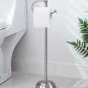 SunnyPoint Classic Bathroom Free Standing Toilet Tissue Paper Roll Holder Stand