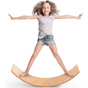 Natural Wood Balance Board for Kids | Montessori Wobble Board for Toddlers & Children Ages 3-8, Open-Ended Waldorf Learning Toy for Indoor Play, Core Balance Trainer, Birthday & Christmas Gift 2026
