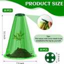 Garden Cloches for Plants, 30 Pack Garden Cloche with Rotary Vent, Reusable Bell Plant Covers, Plant Cloche Protectors from Animals Snails Birds Chickens, 7.9" H X 6.7" D (Green)