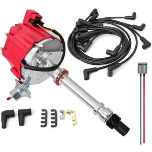 GM08 Performance HEI Distributor &Wire Kit including Compatible with Chevy 305 454 Chevrolet C10 P10 K10 GMC SBC BBC Oldsmobile Pontiac 262 267 307 327 350 5.0L 5.7L 6.6L 7.4L 4.3L