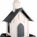 North States Village Collection Church Birdfeeder: Easy Fill and Clean. Squirrel Proof Hanging Cable included, or Pole Mount (pole sold separately). Large, 5 pound Seed Capacity (9.5 x 10.25 x 16.25, White)