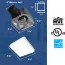 Broan-NuTone Bathroom Exhaust Fan with LED light Easy Retrofit Without Attic Access, Quiet 1.5 Sones, Effective Ventilation at 80 CFM ENERGY STAR Certified Moisture and Odor Control