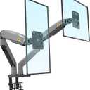 NB North Bayou Dual Monitor Desk Mount Stand Full Motion Swivel Computer Monitor Arm Fits 2 Screens up to 32'' with Load Capacity 6.6~26.4lbs for Each Monitor G75