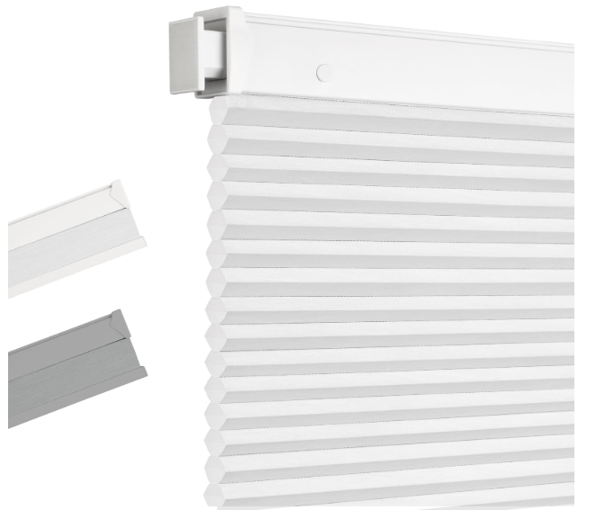 Allesin Zen No Drill Blinds for Windows Blackout Cordless Cellular Shades Honeycomb Blinds Pull Down, Free Stop Easy Install for Home and Office, Light Filtering, White, 35" W x 58" H