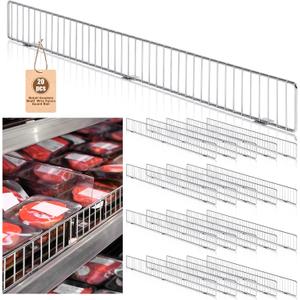 Yaocom 20 Pcs Gondola Shelf Fence 48x3'' Retail Front Wire Guard, Metal