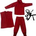 LINJXCMUXU 1/12 Action Figure Clothes,Samurai Outfits for 6 inch Male Action Figures,1:12 Scale Clothing Suits (Red)