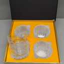 KANARS Old Fashioned Whiskey Glasses - Multi Designs Bourbon Glass 10 oz with Luxury Box - Ultra Clear Crystal Rocks Barware for Scotch, Irish Whisky, Rum and Cocktail - Set of 4