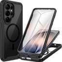 seacosmo Magnetic Designed for Samsung Galaxy S26 Ultra Case, Full Body Shockproof Cover, with Built-in Screen Protector Slim Fit Protective Phone Case for S26 Ultra 6.9", Black