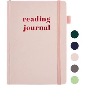 5 MINUTES A DAY Reading Journal with 75 Book Review, Book Journal for Book Lovers, Readers - Review Prompts & Daily and Monthly Reading Tracking & Reading Challenge, Reading Notebook Gift, A5, Pink