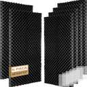 Acoustic Panels 48"x24"x2" - Sound Proof Wall Panels for Studio & Home Office, Egg Crate Foam, Easy to Cut & Install (6 Pack)