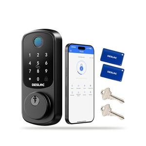 DESLOC Smart Door Lock B200, Smart Deadbolt Lock, Keyless Entry Door Lock, Fingerprint Smart Lock, Smart Locks for Front Door, App Control, Touchscreen Keypad Deadbolts,12-Month Battery, BHMA Grade3