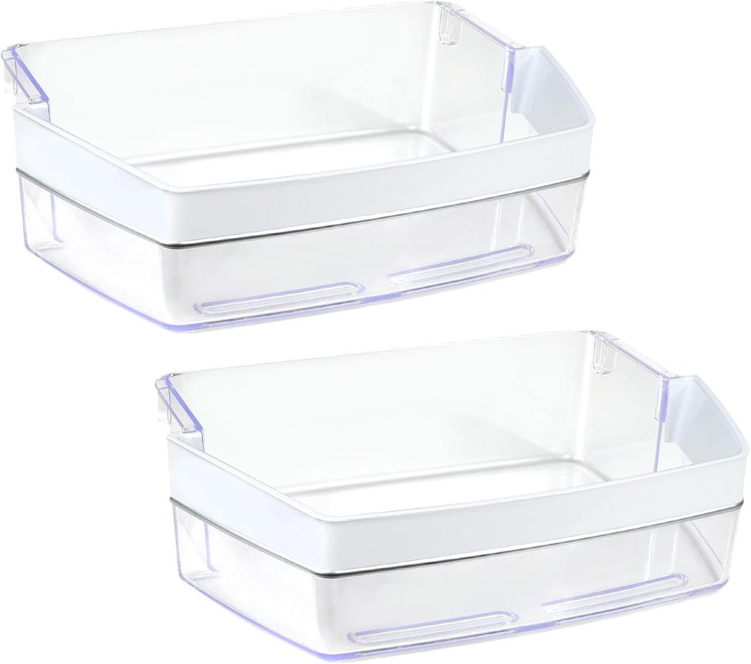 WR71X11044, WR71X11059 Refrigerator Door Bin (Right) 2 PCS, Compatible with ge Refrigerator, Replaces PS6011779, AP5656690, 2691847, EAP6011779 Fridge Door Shelf