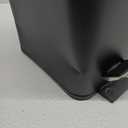 Reli. Small Trash Can with Lid, 1.3 Gallon (5 Liter) | Stainless Steel (Matte Black) | Small Bathroom Trash Can | Step Pedal Garbage Bin with Removable Bucket, Kitchen | Rectangular Metal Bin