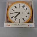 JONES CLOCKS Modern Matt Yellow Wall Clock - Small Round Clock - Retro Design - Office Kitchen Living Room Clock - 20cm (7.9in), Mustard Yellow