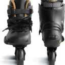 Inline Skates for Men Urban - Freeride Slalom City Street Skating, Hard Boot ABEC-9 Bearing Ankle Support, Bonus Insoles Laces, 9