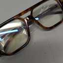 FEISEDY Reading Glasses Vintage Square Blue Light Blocking Glasses Women Men 70s Flat Aviator Glasses B0090 Leopard 2.0x