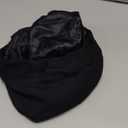Silk Bonnet for Sleeping Women, Adjustable Silky Satin Lined Sleep Cap, Silk Hair Wrap Slouch Beanie Hat (Black)