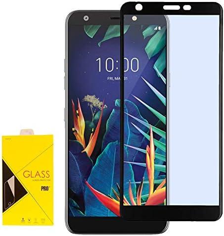 Eaglecell - Compatible for LG Journey LTE L322DL, Neon Plus, Prime 2, Arena 2, Aristo 4+ Plus, Tribute Royal, Escape Plus, K30 (2019) LM-X320 - Full Glue Tempered Glass Screen Protector - Black