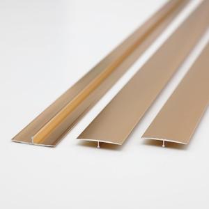 Gaahing Aluminum T Molding Floor Transition Strip, T Moulding for Laminate Flooring Planks, Vinyl Floor Transition, Rubber Transition (3Pcs x 24inx 1.6in, Matte Gold)