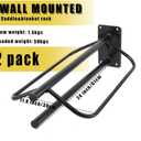 2 Pack Saddle Rack with Pad Bar, Heavy Duty Wall Mounted Saddle Stand Saddle Pad Rack for English Western Saddles Horses Blanket,Black