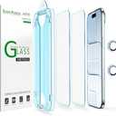 amFilm Auto-Alignment OneTouch for iPhone Air 17 [6.5''] Screen Protector + Camera Lens Protector, Tempered Glass, 30 Seconds Installation, Bubble Free, Case Friendly, Anti-Scratch 2 Pack